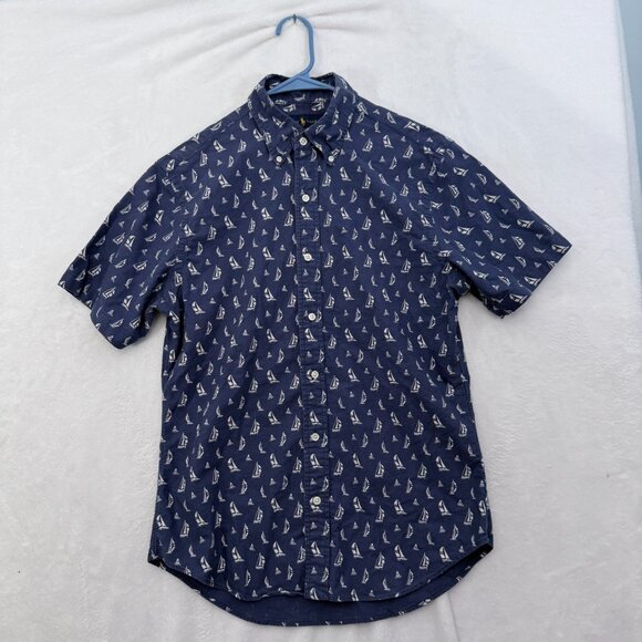 Ralph Lauren Other - Ralph Lauren Shirt Mens M Blue Slim Fit Sailboat Geometric Oxford Button Down